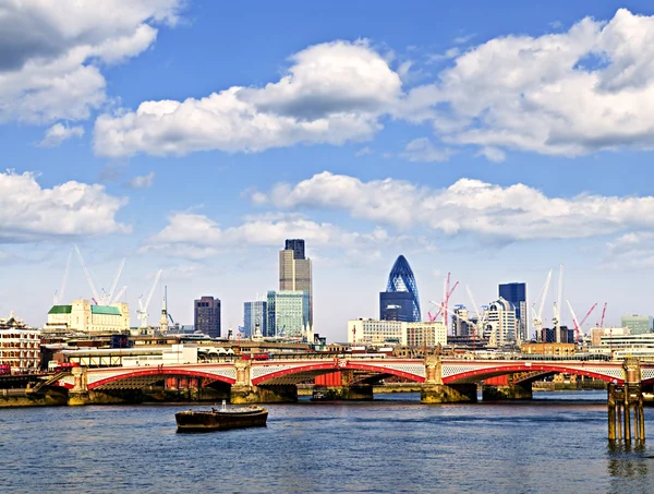 stock image Blackfriars Bridge with London skyline