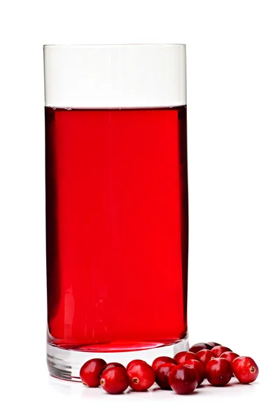 Cranberry sap in glas — Stockfoto