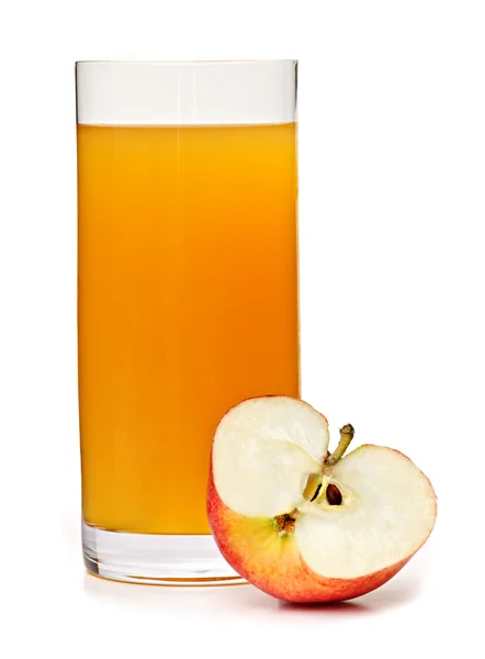 Χυμός μήλου σε ποτήρι — Φωτογραφία Αρχείου