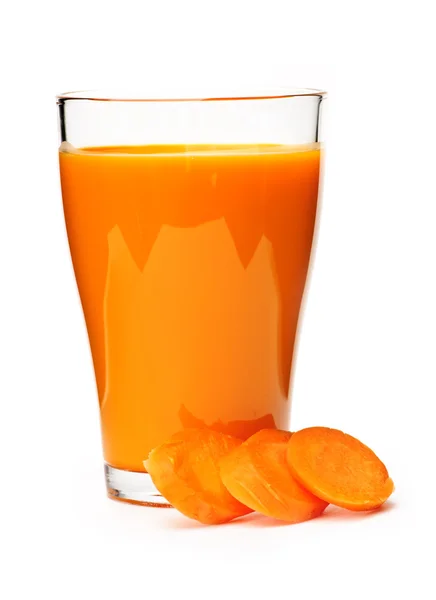 Χυμός καρότου σε γυαλί — Φωτογραφία Αρχείου