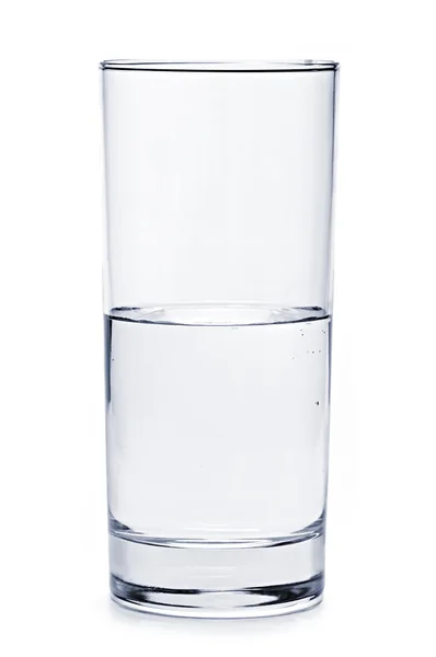 Meio copo cheio de água — Fotografia de Stock