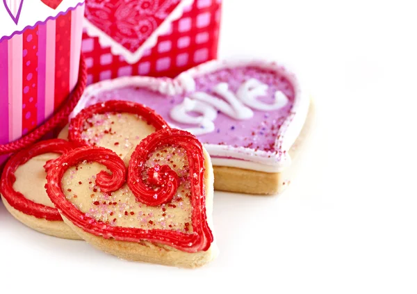 Valentinky soubory cookie — Stock fotografie