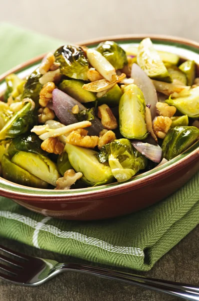 Roasted brussels sprouts dish — Stock Photo, Image