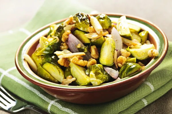 Roasted brussels sprouts dish — Stock Photo, Image