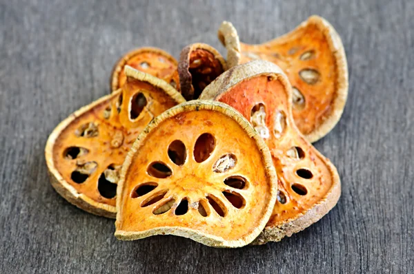 Dried bael fruit — Stock Photo, Image