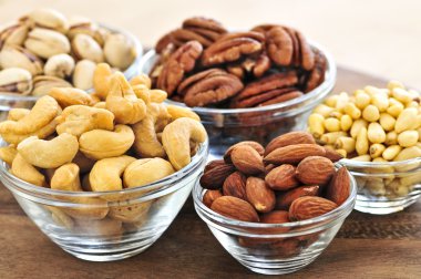 Bowls of nuts clipart