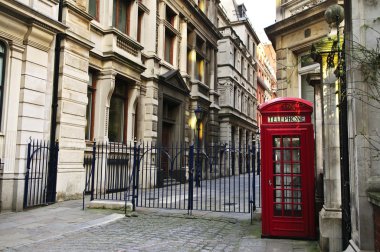 Telephone box in London clipart