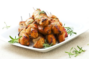 Chicken skewers clipart