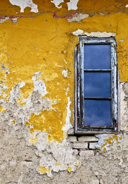 Grunge, háttér fal és ablak — Stock Fotó