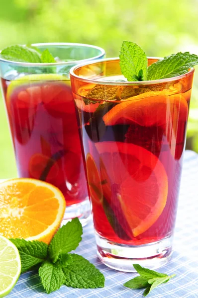Frukt punch i glas — Stockfoto