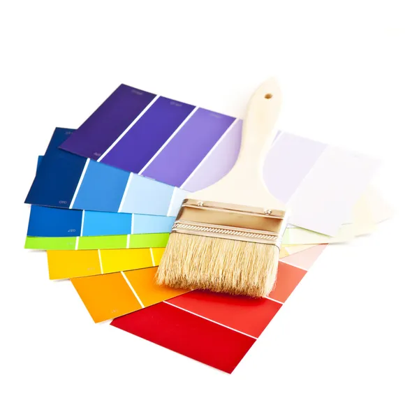 페인트 브러시 색상 카드 — 스톡 사진
