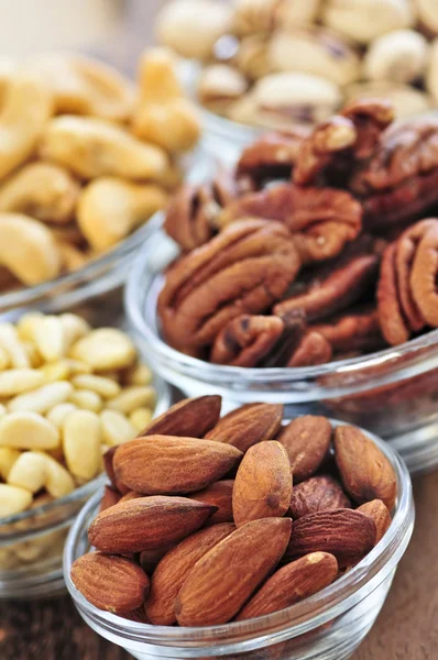 Bowls of nuts — Stock Photo, Image