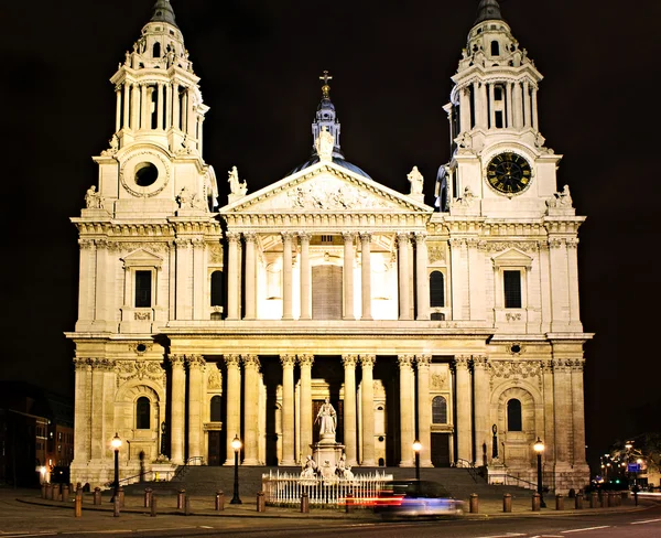 Cattedrale di St. Paul Londra di notte — Foto Stock