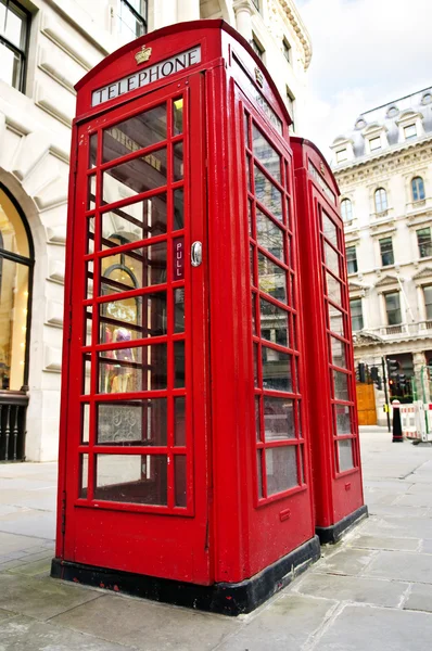Telephone boxes in London — Stock Photo, Image