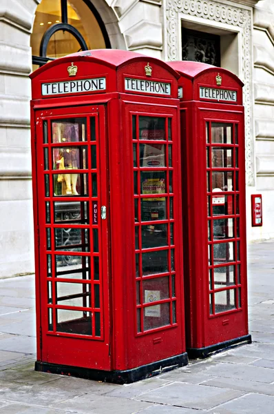 A londoni telefonfülkék — Stock Fotó