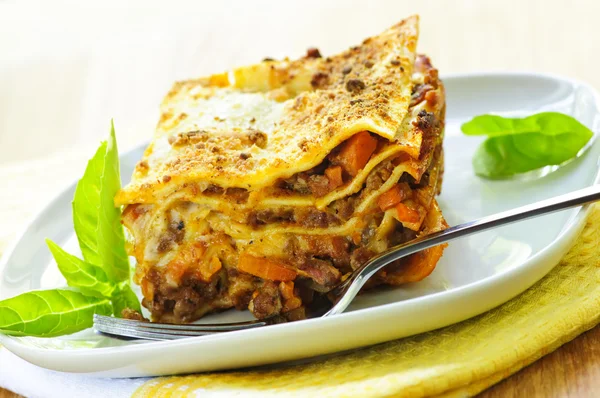 Platta av lasagne — Stockfoto