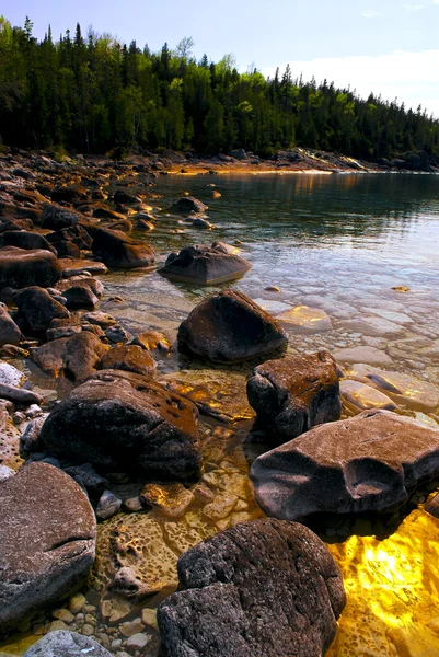 Rocas en la orilla de la bahía de Georgia — Foto de Stock