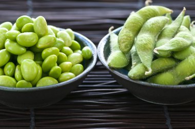 Soy beans in bowls clipart