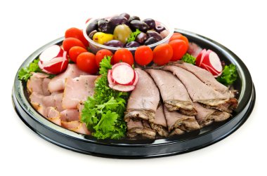 Cold cut platter clipart