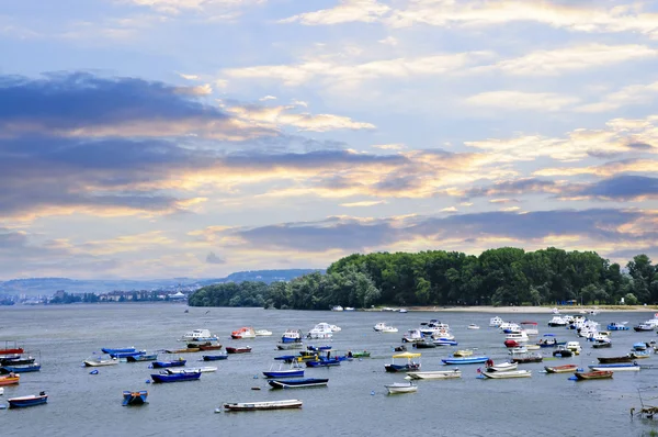 Rivier boten op de Donau — Stockfoto
