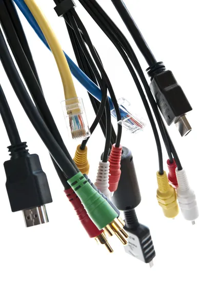 Kabely a konektory — Stock fotografie