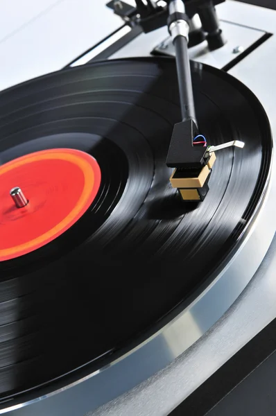 Record on turntable — Stock Photo, Image