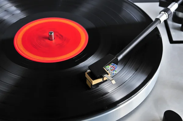 Record on turntable — Stock Photo, Image