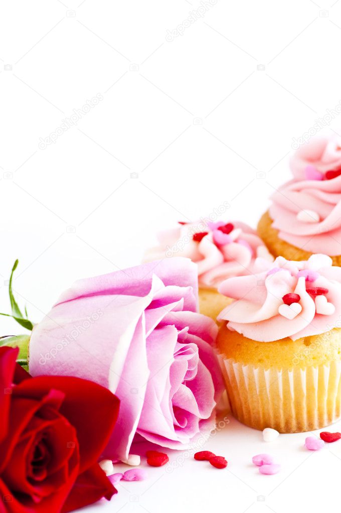Cupcakes and flowers