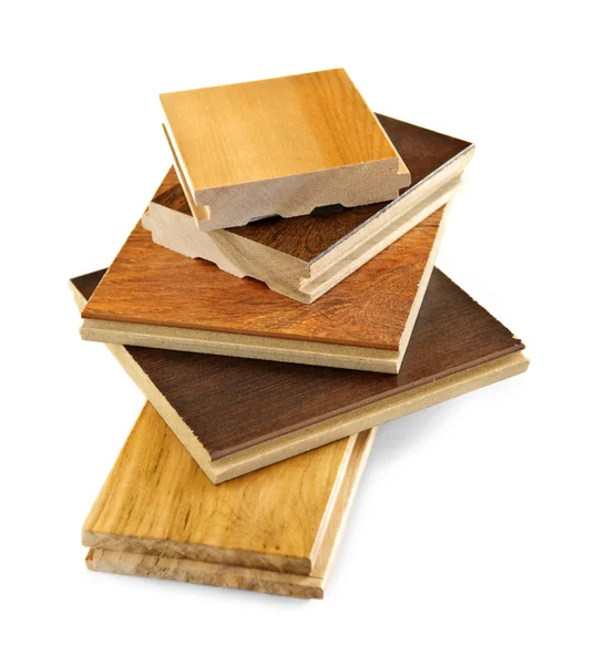Amostras pré-acabadas de piso de madeira — Fotografia de Stock