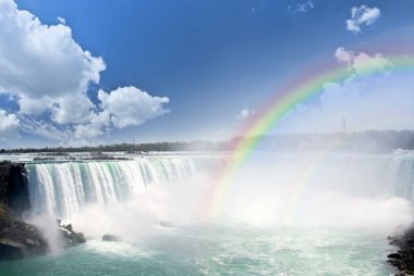 Rainbows at Niagara Falls clipart