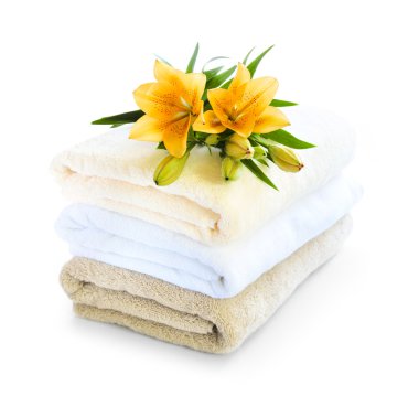 Stack of towels clipart