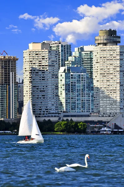 Sailing in Toronto harbor — Stock Photo, Image