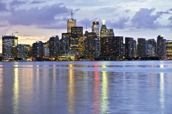 Vista Panorámica Horizonte Toronto City Waterfront Atardecer — Foto de Stock