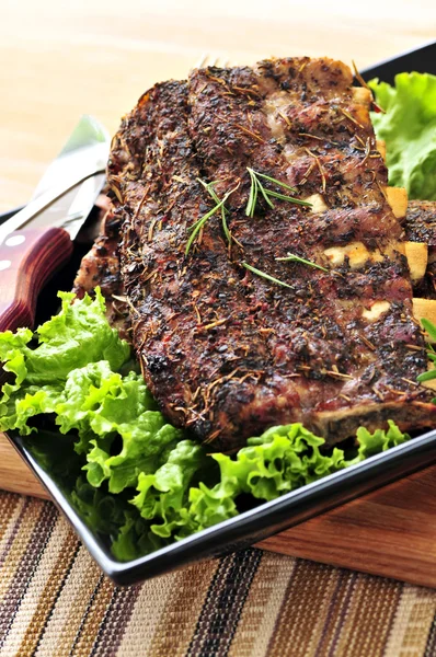 Spare rib dinner — Stock Photo, Image