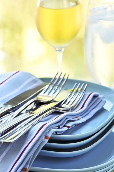 Plates and cutlery — Stock Photo, Image