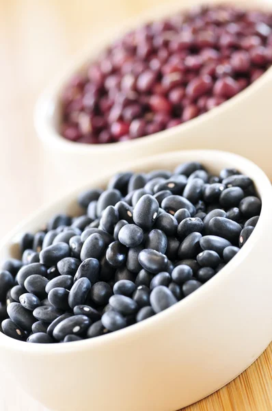 Black and red adzuki beans — Stock Photo, Image