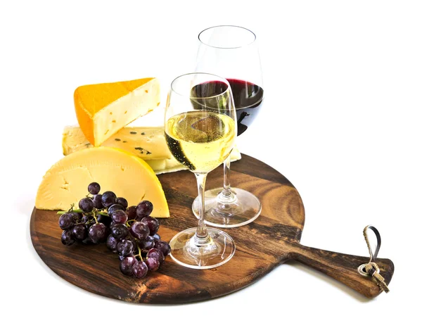 Vin og ost – stockfoto
