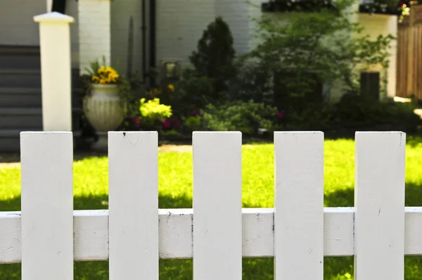 stock image Front yard with white fence