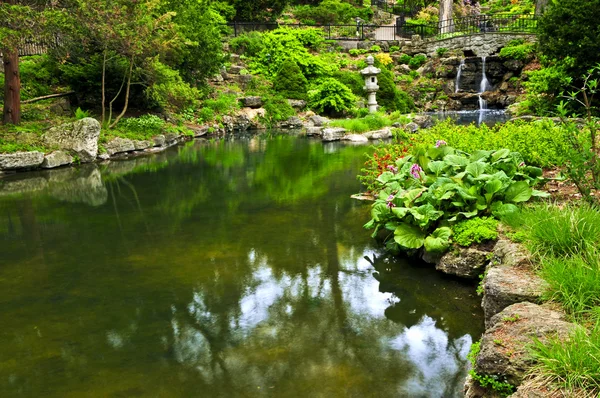 Cascading waterfall and pond — Stock Photo, Image