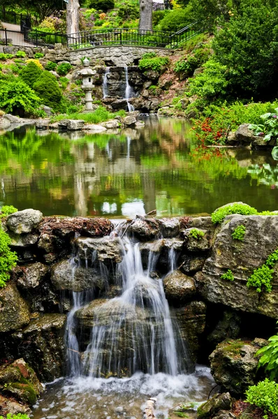 Cascading waterfall and pond — Stock Photo, Image