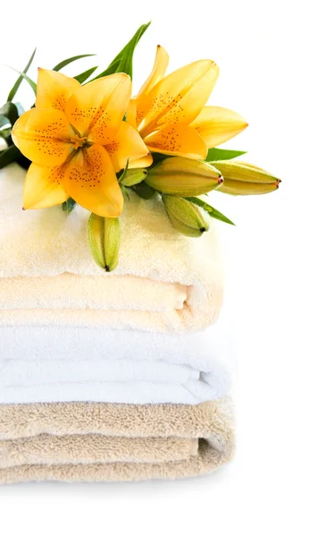 Stapel handdoeken — Stockfoto