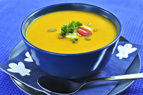 Pumpkin or squash soup — Stock Photo, Image