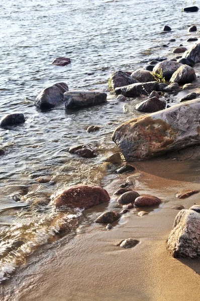 Скалы Воде Берегу Джорджианского Залива Канада Провинциальный Парк Авенда — стоковое фото