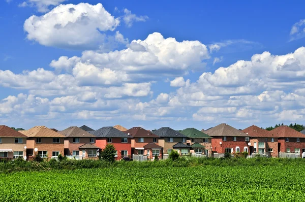 Row Residential Houses Suburban Neighborhood — Stock Photo, Image