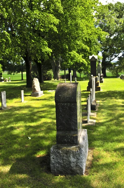 Náhrobky Starém Hřbitově Ontariu Kanada — Stock fotografie