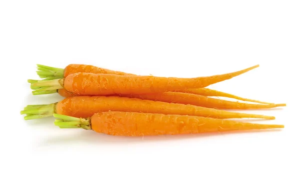 Кілька Свіжих Морквин Ізольовані Білому Тлі — стокове фото