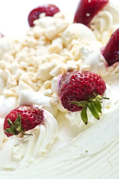 Meringue aux fraises Gâteau — Photo