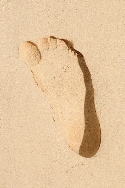 Footprint in sand — Stock Photo, Image