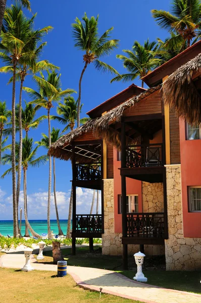 Lyxiga Tropiska Resort Ocean Strand Med Palmer — Stockfoto