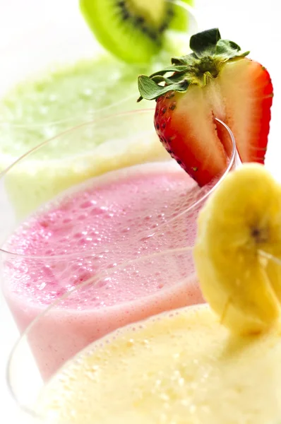 Smoothies Aux Fruits Baies Assortis Close — Photo